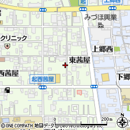 愛知県一宮市起東茜屋周辺の地図