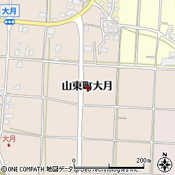 兵庫県朝来市山東町大月周辺の地図