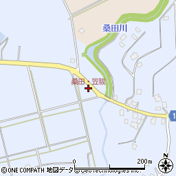桑田・笠秡周辺の地図