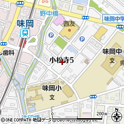 愛知県小牧市小松寺5丁目周辺の地図