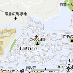 神奈川県鎌倉市七里ガ浜2丁目12周辺の地図