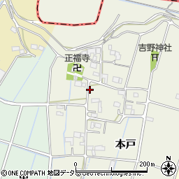 岐阜県安八郡輪之内町本戸周辺の地図