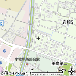 愛知県小牧市岩崎5丁目498周辺の地図