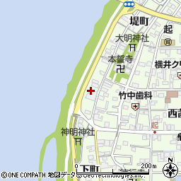 愛知県一宮市起堤町159周辺の地図