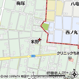 愛知県一宮市千秋町加納馬場米野周辺の地図