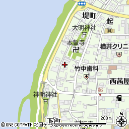 愛知県一宮市起堤町156周辺の地図