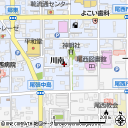 愛知県一宮市小信中島川南周辺の地図