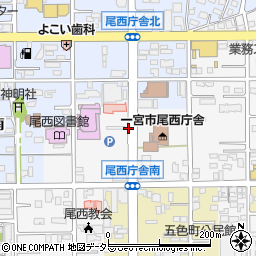 尾西庁舎周辺の地図