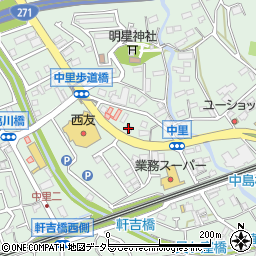 朝日新聞二宮専売所周辺の地図