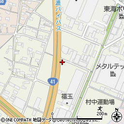 愛知県小牧市村中1381-1周辺の地図