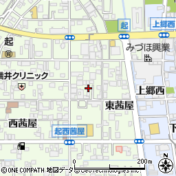 愛知県一宮市起東茜屋47周辺の地図