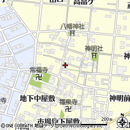 愛知県一宮市大赤見地下東屋敷周辺の地図