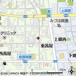 愛知県一宮市起東茜屋45周辺の地図