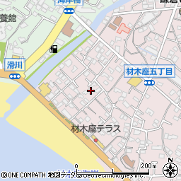 ファミリア鎌倉材木座周辺の地図