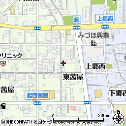 愛知県一宮市起東茜屋44周辺の地図