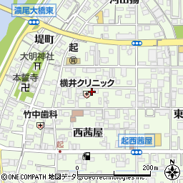 愛知県一宮市起周辺の地図