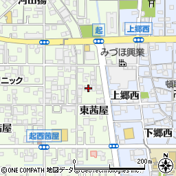 愛知県一宮市起東茜屋43周辺の地図