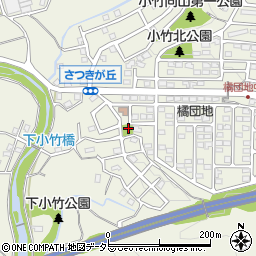 小竹西公園周辺の地図