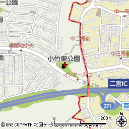 小竹東公園周辺の地図
