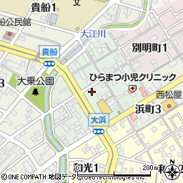 愛知県一宮市大浜周辺の地図