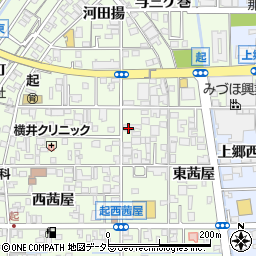 愛知県一宮市起東茜屋27周辺の地図