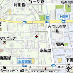 愛知県一宮市起東茜屋30周辺の地図