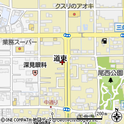 愛知県一宮市三条道東周辺の地図