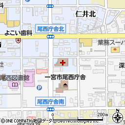 尾西郵便局 ＡＴＭ周辺の地図