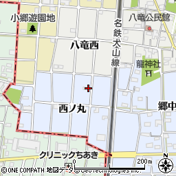 愛知県江南市田代町西ノ丸18周辺の地図
