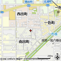 愛知県一宮市南出町44周辺の地図