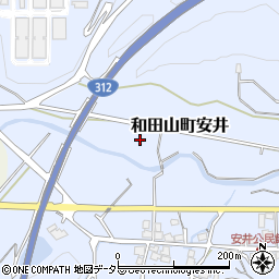 兵庫県朝来市和田山町安井周辺の地図