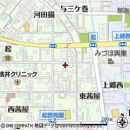 愛知県一宮市起東茜屋28周辺の地図