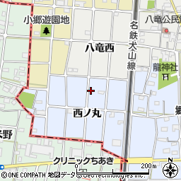愛知県江南市田代町西ノ丸19周辺の地図