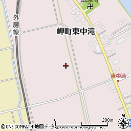 千葉県いすみ市岬町東中滝周辺の地図