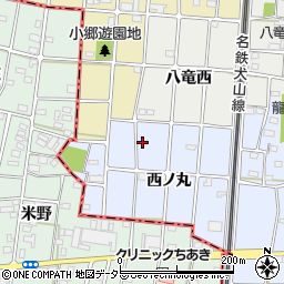 愛知県江南市田代町西ノ丸23周辺の地図