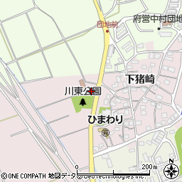 川東公園トイレ周辺の地図
