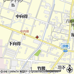 愛知県一宮市千秋町浮野中向得46周辺の地図