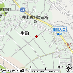 〒250-0124 神奈川県南足柄市生駒の地図