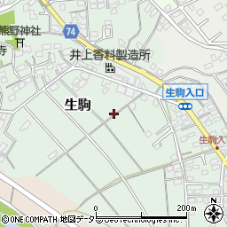 神奈川県南足柄市生駒周辺の地図