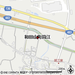 兵庫県朝来市和田山町筒江周辺の地図