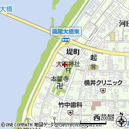 愛知県一宮市起堤町124周辺の地図