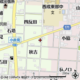 愛知県一宮市小赤見秋吉46周辺の地図