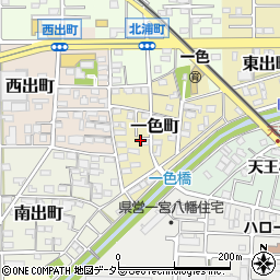 愛知県一宮市一色町周辺の地図