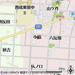 愛知県一宮市定水寺小脇周辺の地図