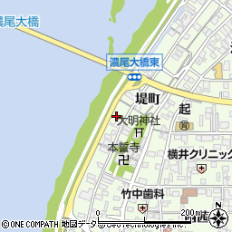愛知県一宮市起堤町123周辺の地図