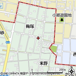 愛知県一宮市千秋町加納馬場梅塚周辺の地図