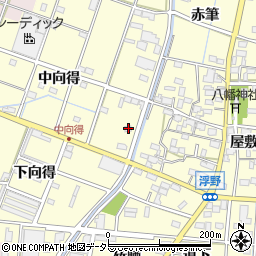 愛知県一宮市千秋町浮野中向得44周辺の地図