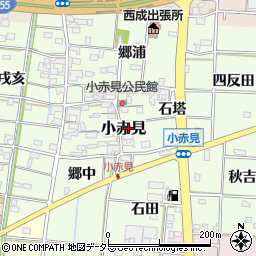 愛知県一宮市小赤見695周辺の地図