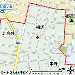 愛知県一宮市千秋町加納馬場梅塚99-2周辺の地図