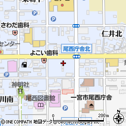 愛知県一宮市小信中島仁井西周辺の地図